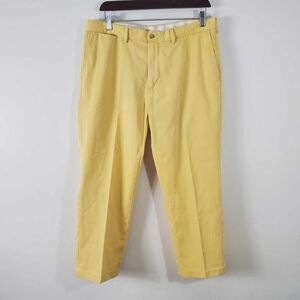 Polo Ralph Lauren Classic Fit Size 36x32 Flat Fronts Chinos Yellow